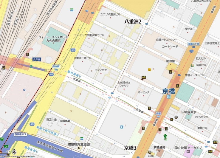 アリスアクアガーデン銀座店地図